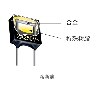 合金型温度保险丝熔断前