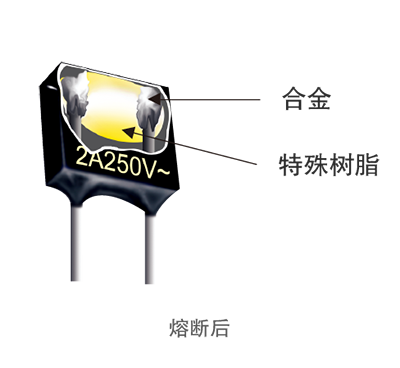 合金型温度保险丝熔断后