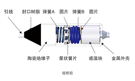 有机物型温度保险丝BF系列熔断前